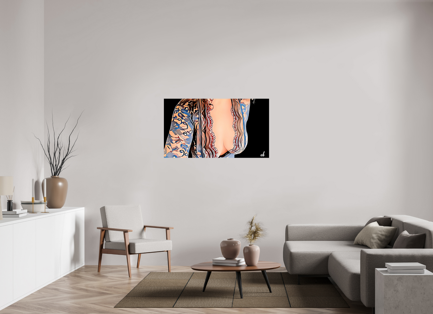 128 x 72 cm, Photo Print On Fuji Crystal DP II Harmonie Sensuelle – L’Art de la Féminité