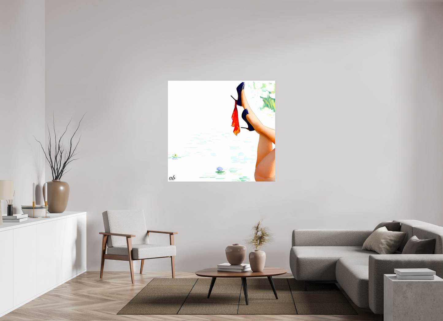 127,6 x 120 cm, Format Photo Nymphéa Glamour