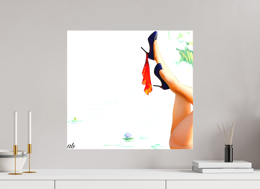 53,2 x 50 cm, Toile textile Nymphéa Glamour