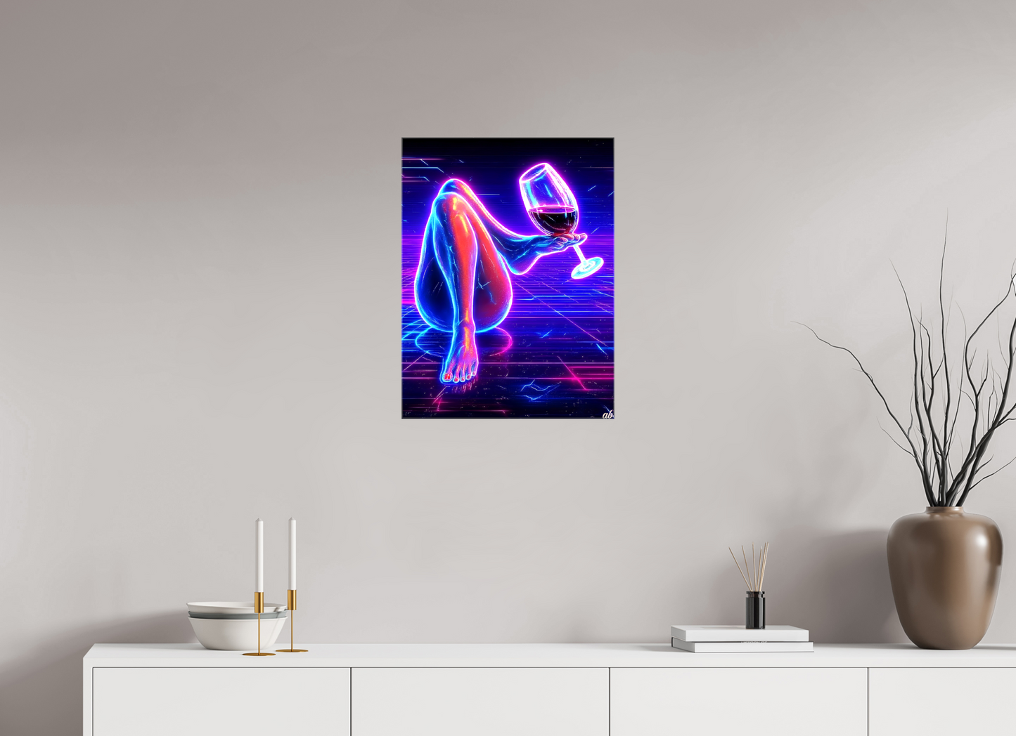 45 x 60 cm, Toile brillante Ivresse Électrique