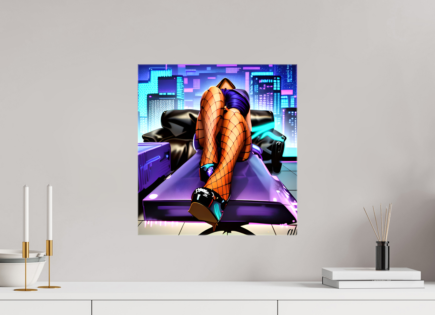 40 x 43,1 cm, Toile brillante Neon Seduction