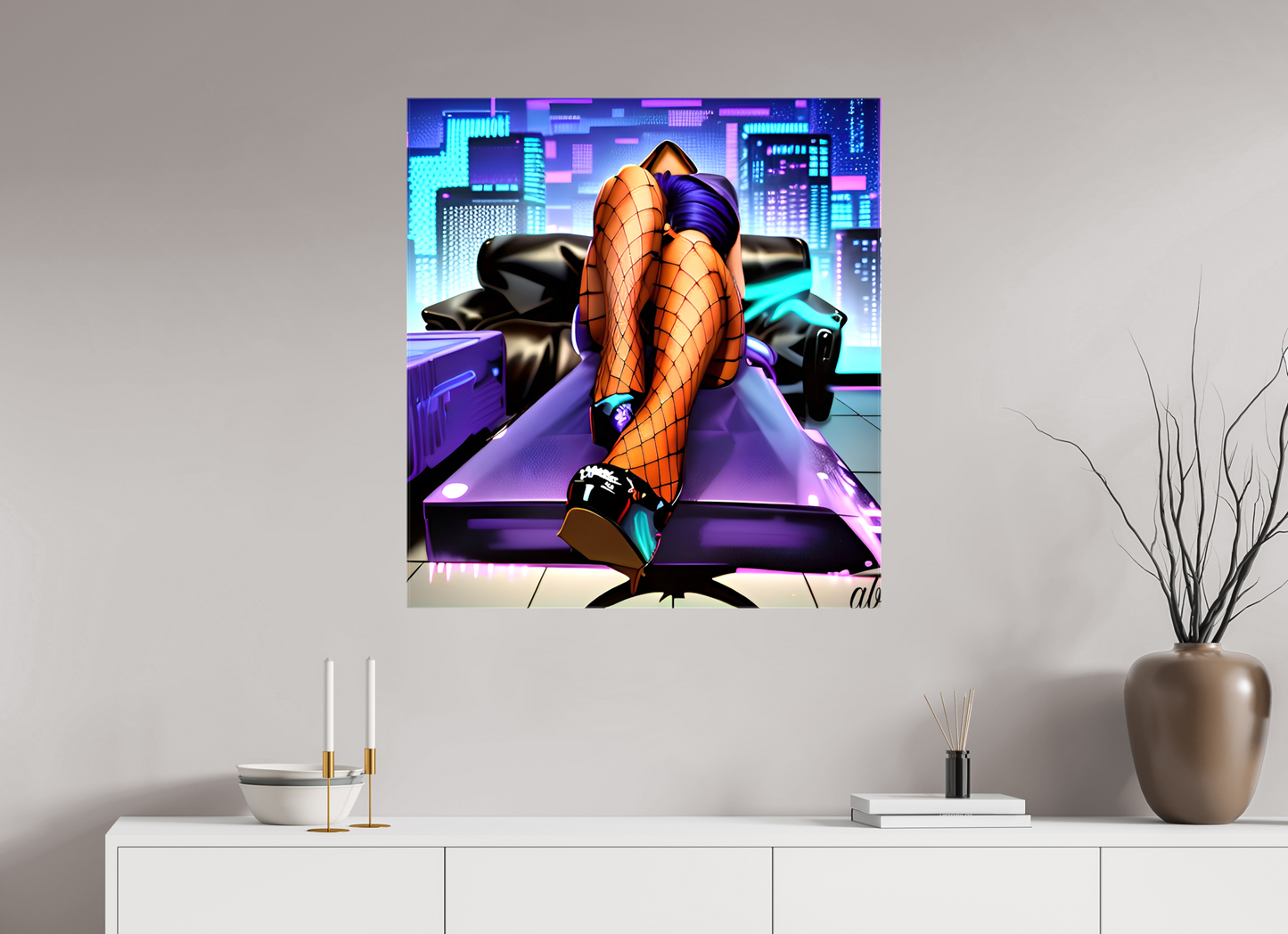 80 x 86,2 cm, Toile brillante Neon Seduction