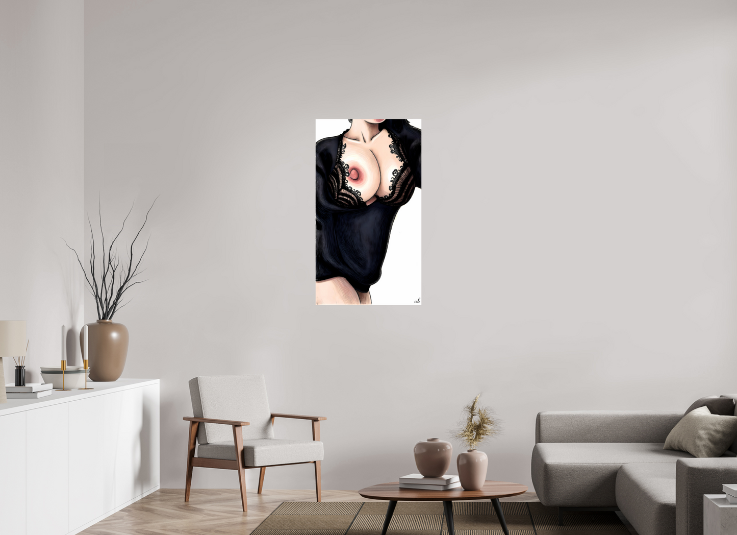 60 x 105,3 cm, Photo Print On Fuji Crystal DP II Dentelle dévoilée – L’audace du charme