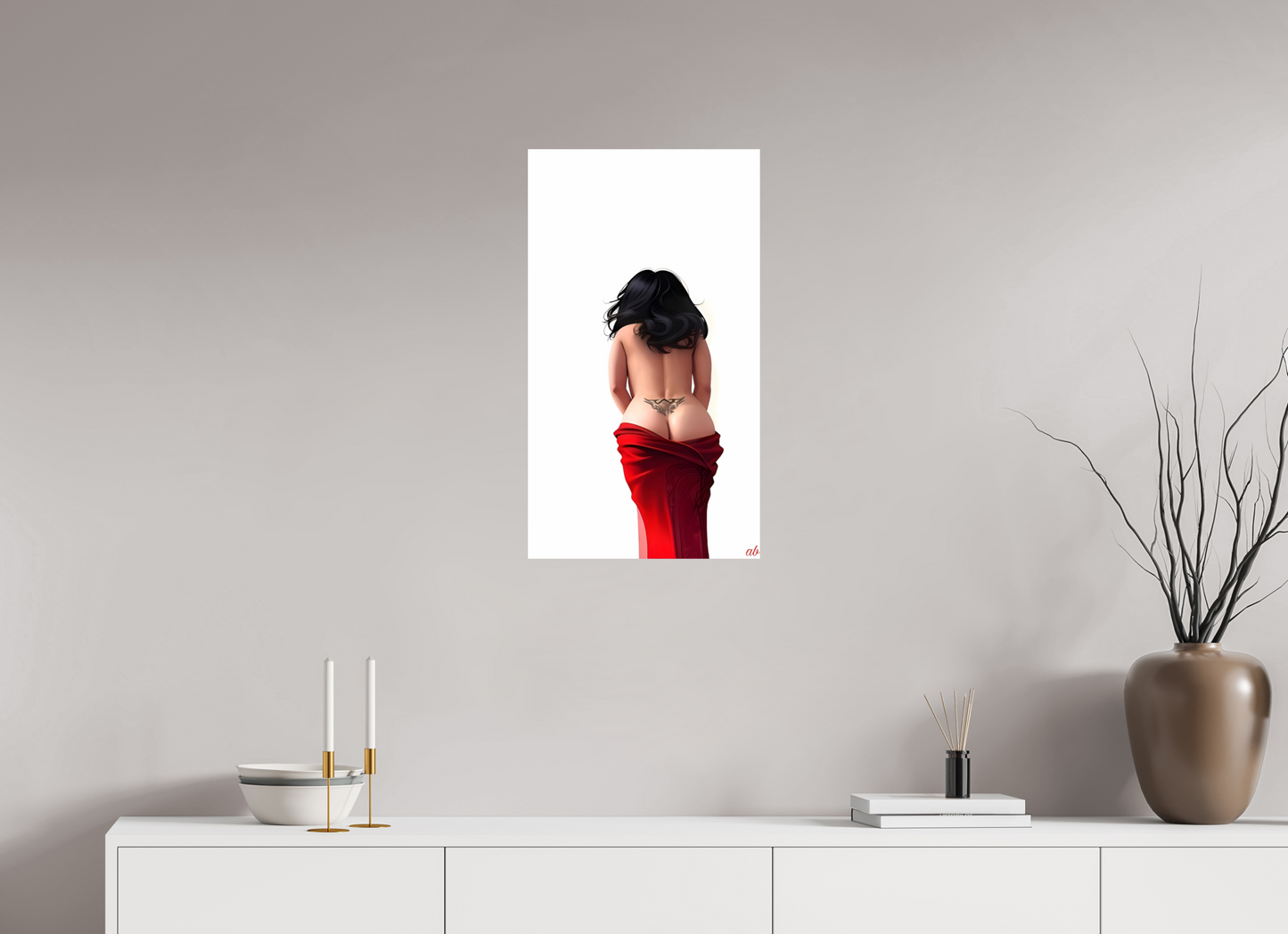 40 x 70,6 cm, Format Photo à encadrer soi-même Sous le Voile Écarlate