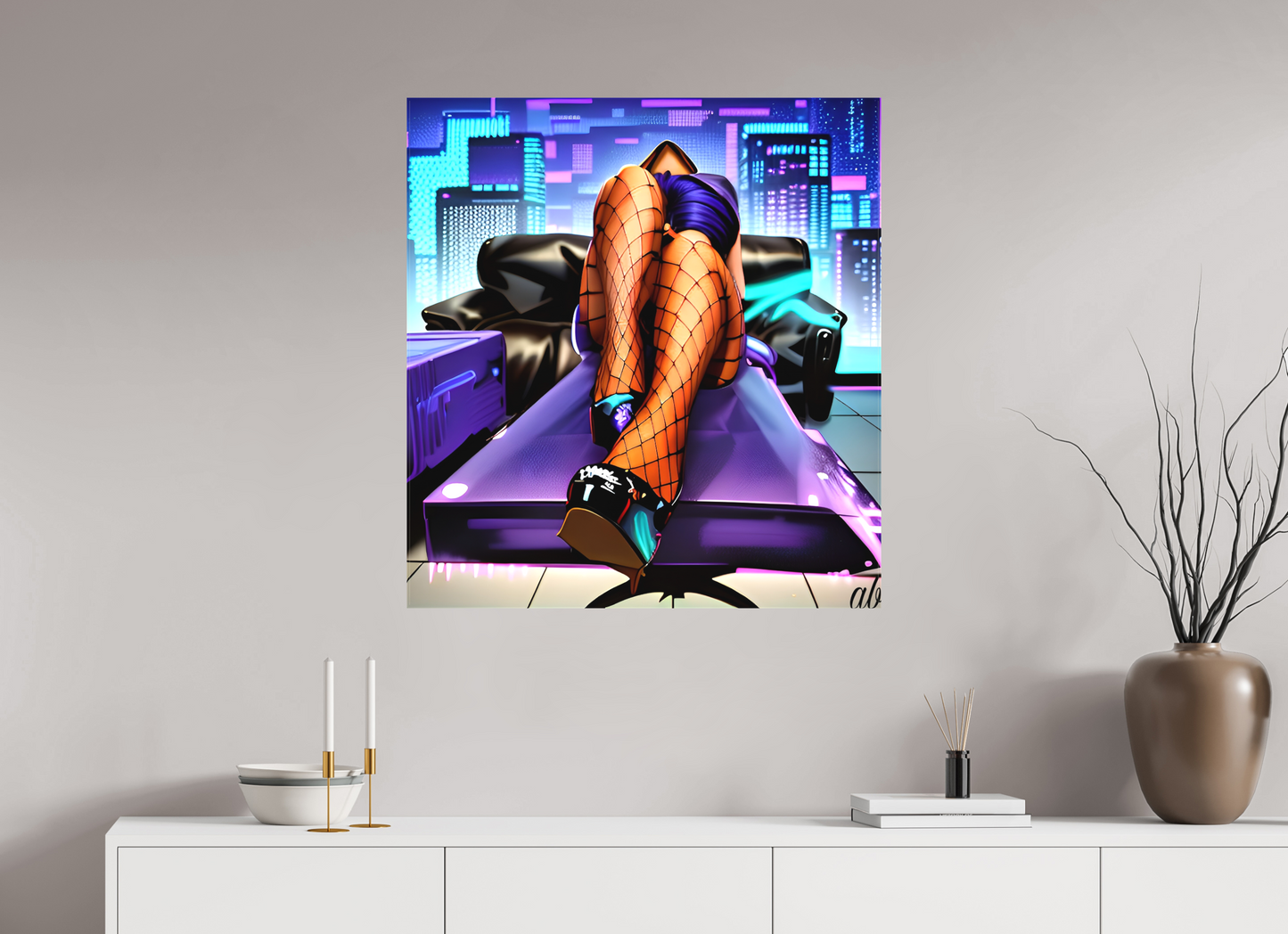 80 x 86,2 cm, Toile Sublimation textile Neon Seduction