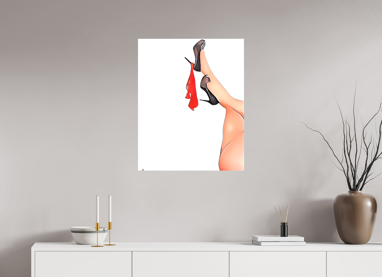60 x 74,9 cm, TOILE MATTE Élégance suspendue