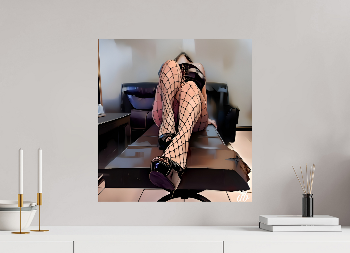 50 x 53,1 cm, Format Photo Jeux d’Ombres – Élégance Captive