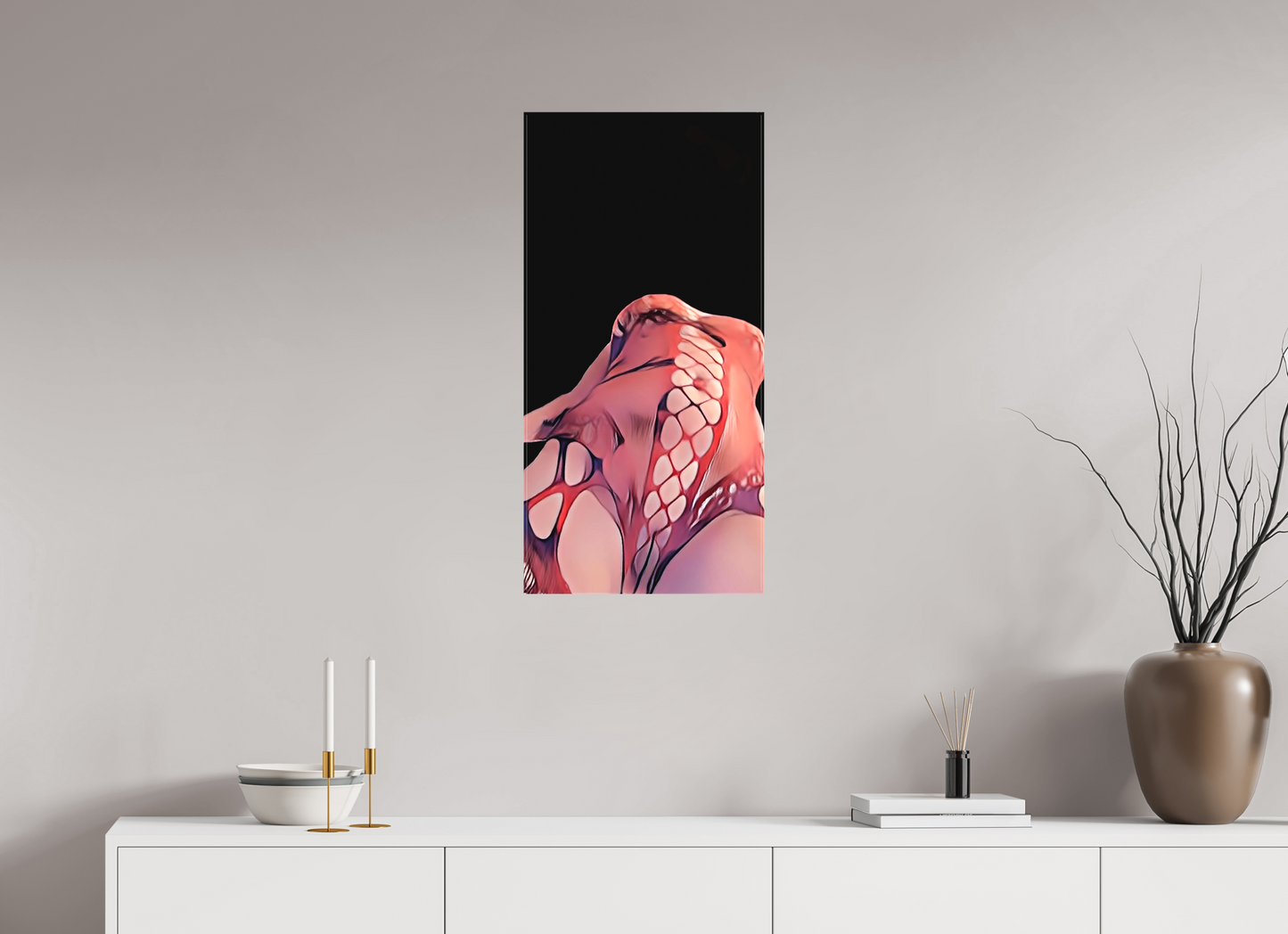40 x 81,3 cm, Toile matte Là où naît le feu