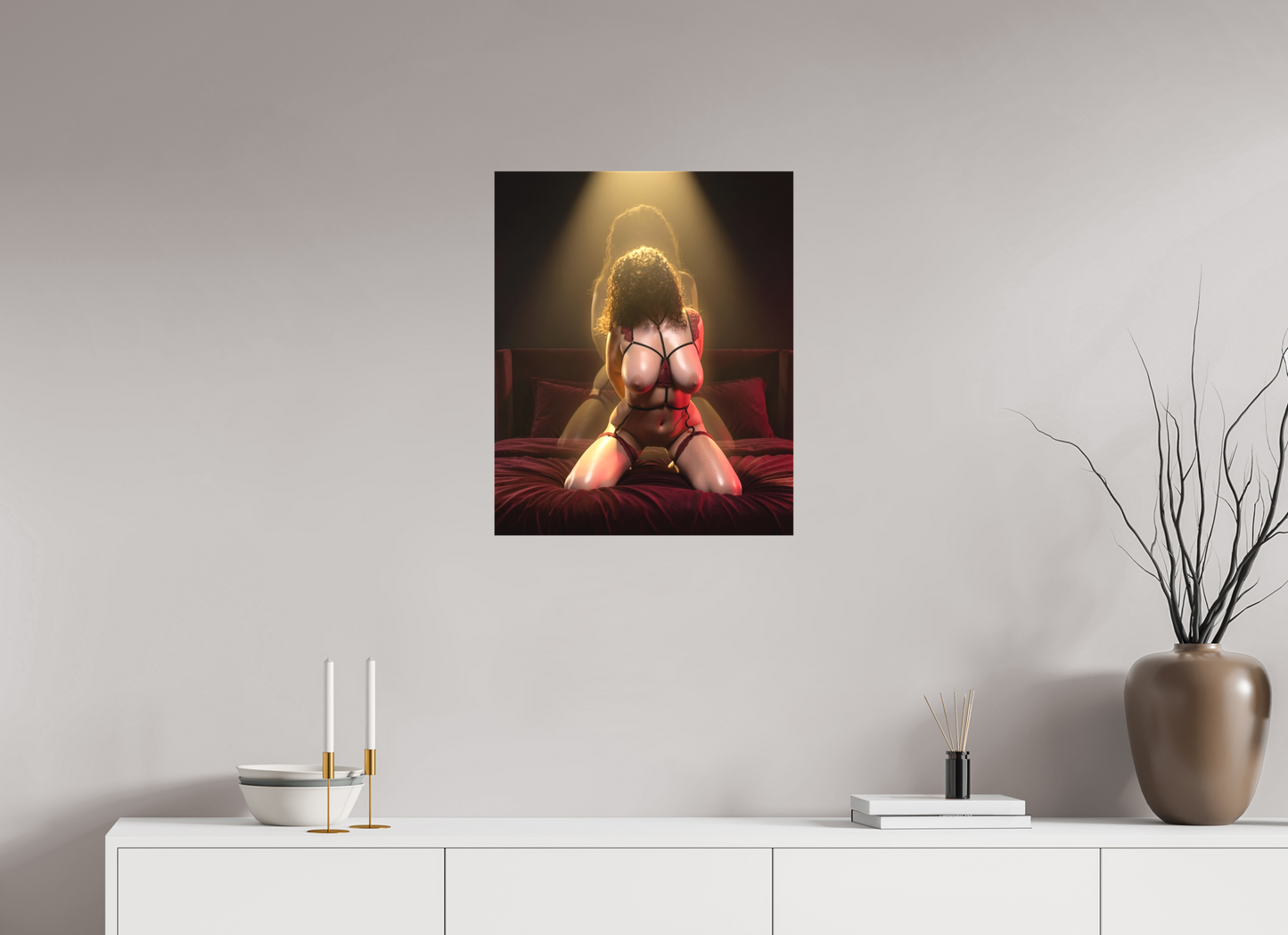 50 x 61,1 cm, Toile matte L’Écho Secret du Désir