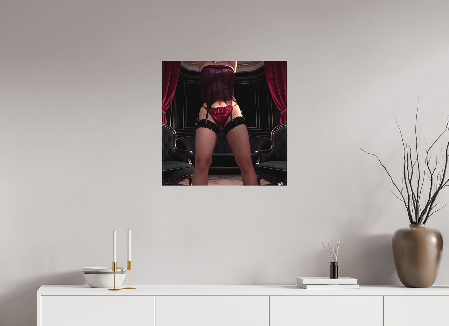 60 x 60 cm, Toile textile La Chambre des Désirs