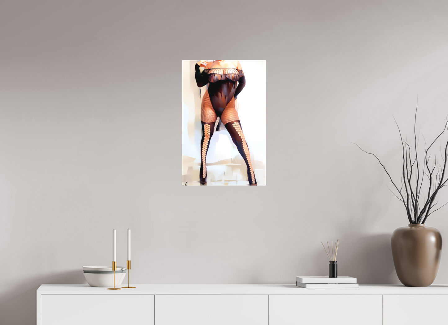 40 x 60,5 cm, Sublimation textile Éclat Graphique – Ombres et Lumière du Glamour