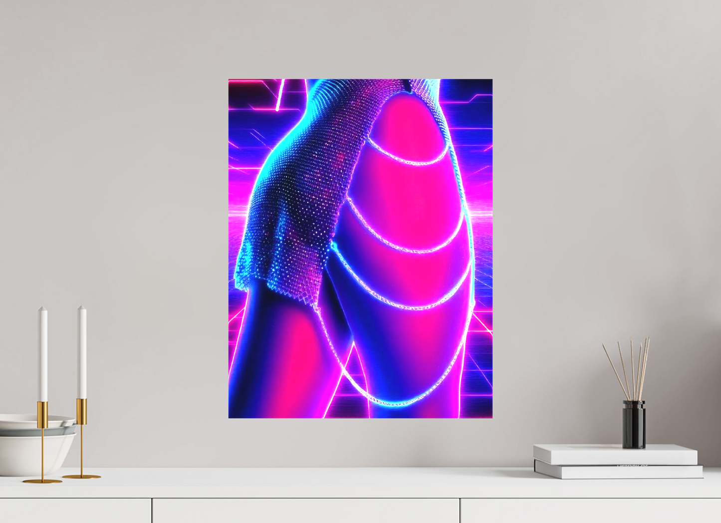 40 x 51,7 cm, TOILE MATTE Neon Dream