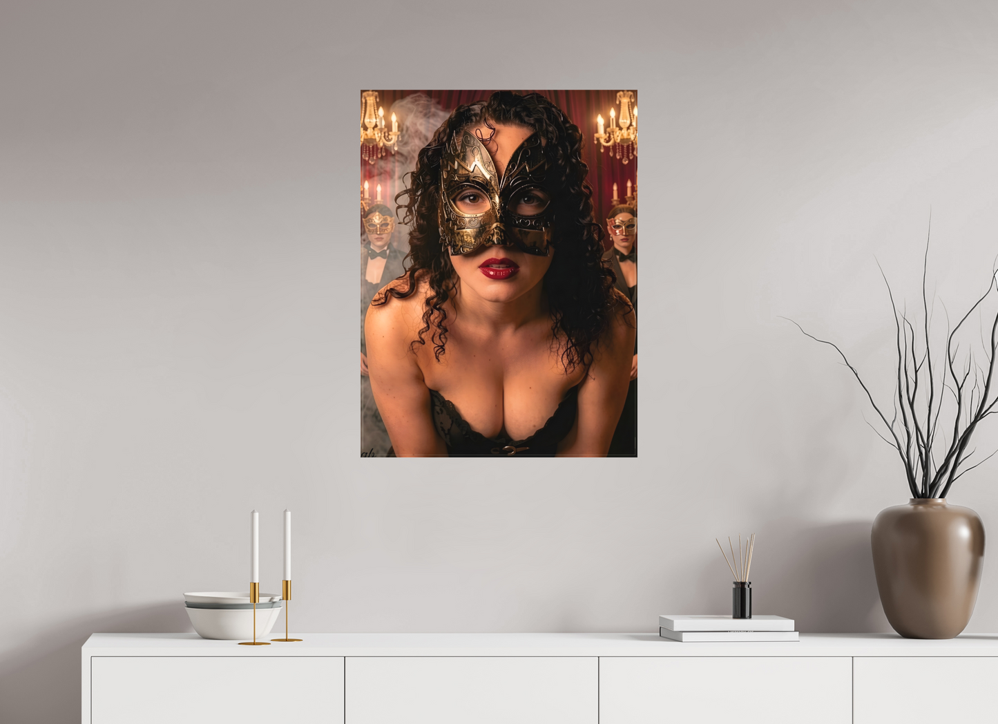 60 x 80 cm, Toile textile Le Bal des Ombres