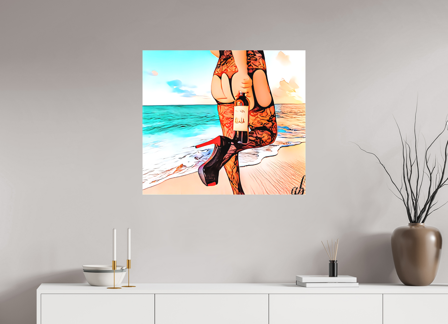 79 x 70 cm, Sublimation textile Entre deux mondes