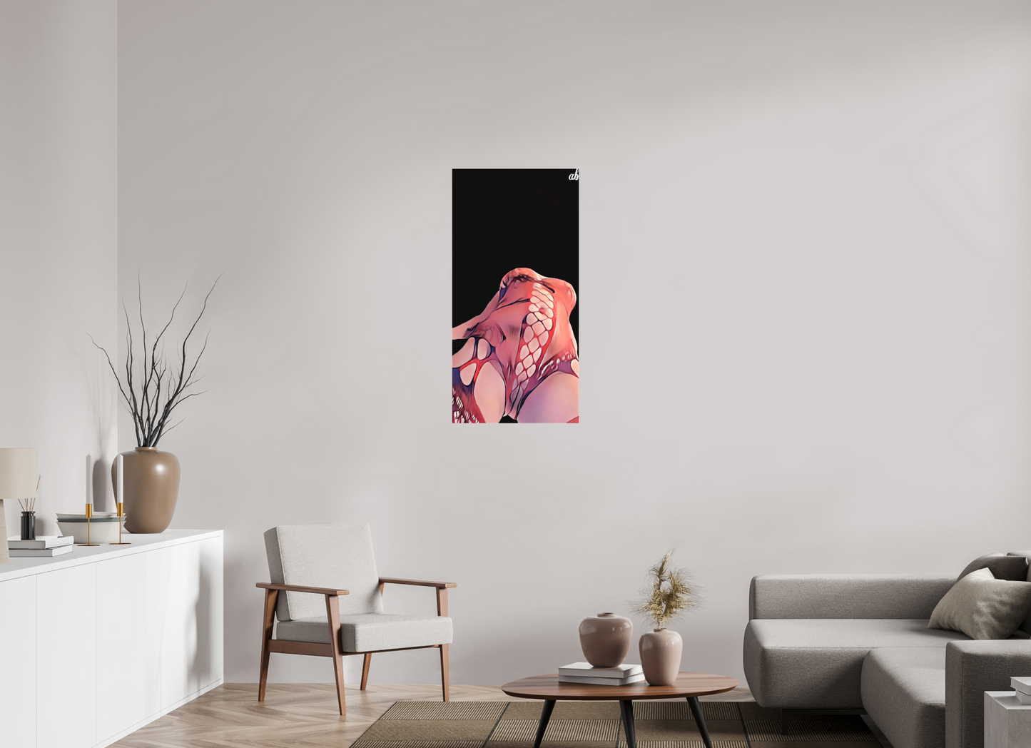 50 x 101,6 cm, Sublimation textile Là où naît le feu