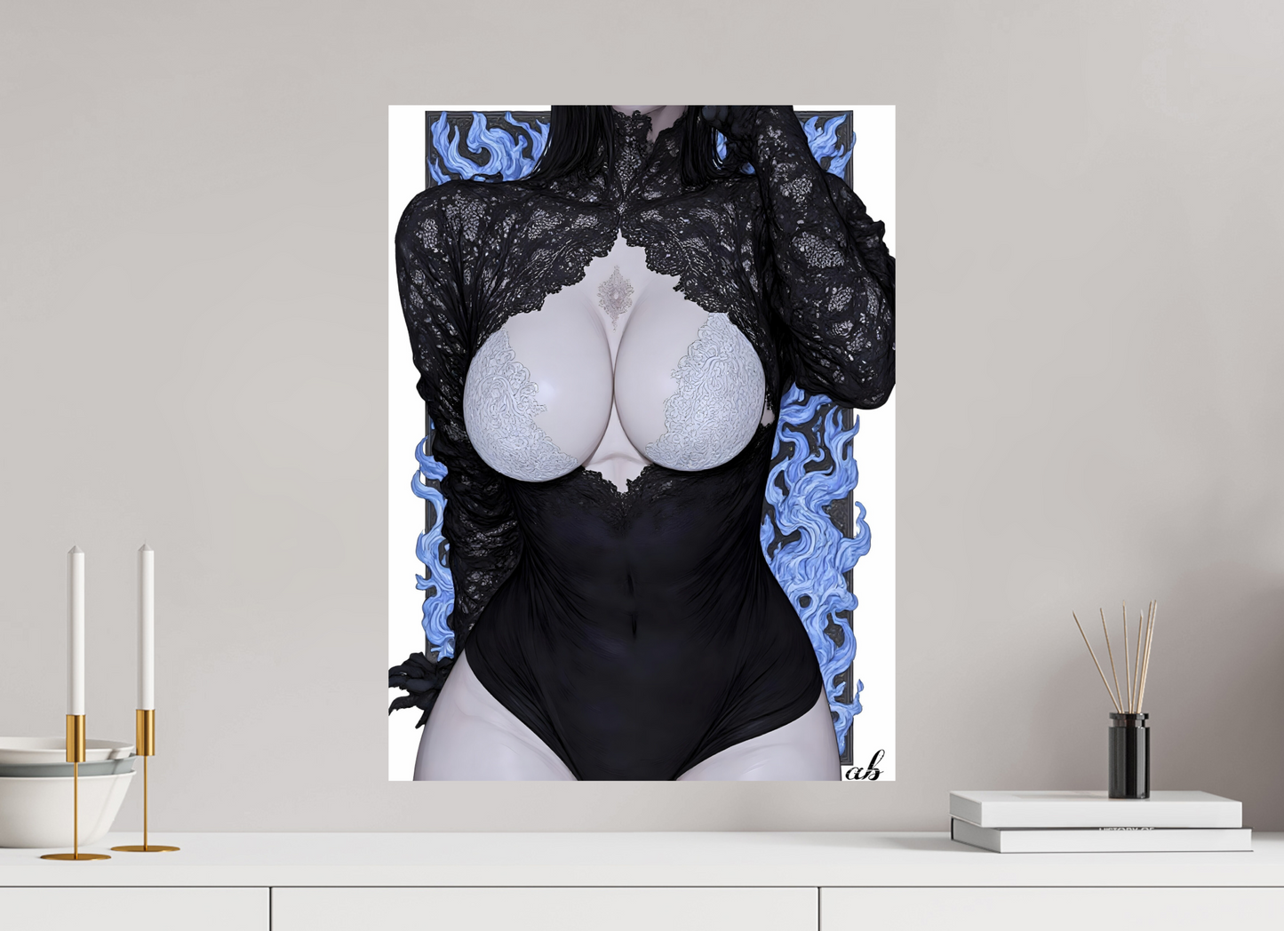 45 x 60 cm, Photo Print On Fuji Crystal DP II Ombres de Dentelle – La Force du Féminin