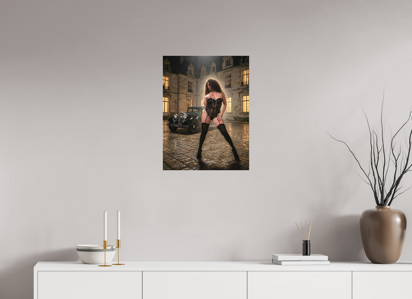 45 x 60 cm, Toile matte La Promesse après Minuit
