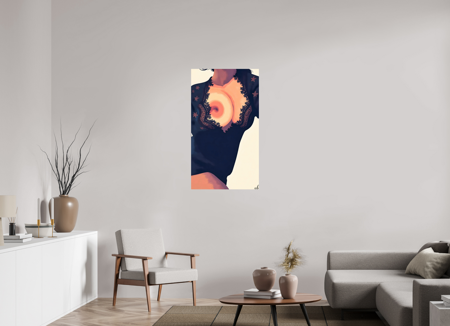 63 x 112 cm, Photo Print On Fuji Crystal DP II Éclat Intime – Dentelle & Désir