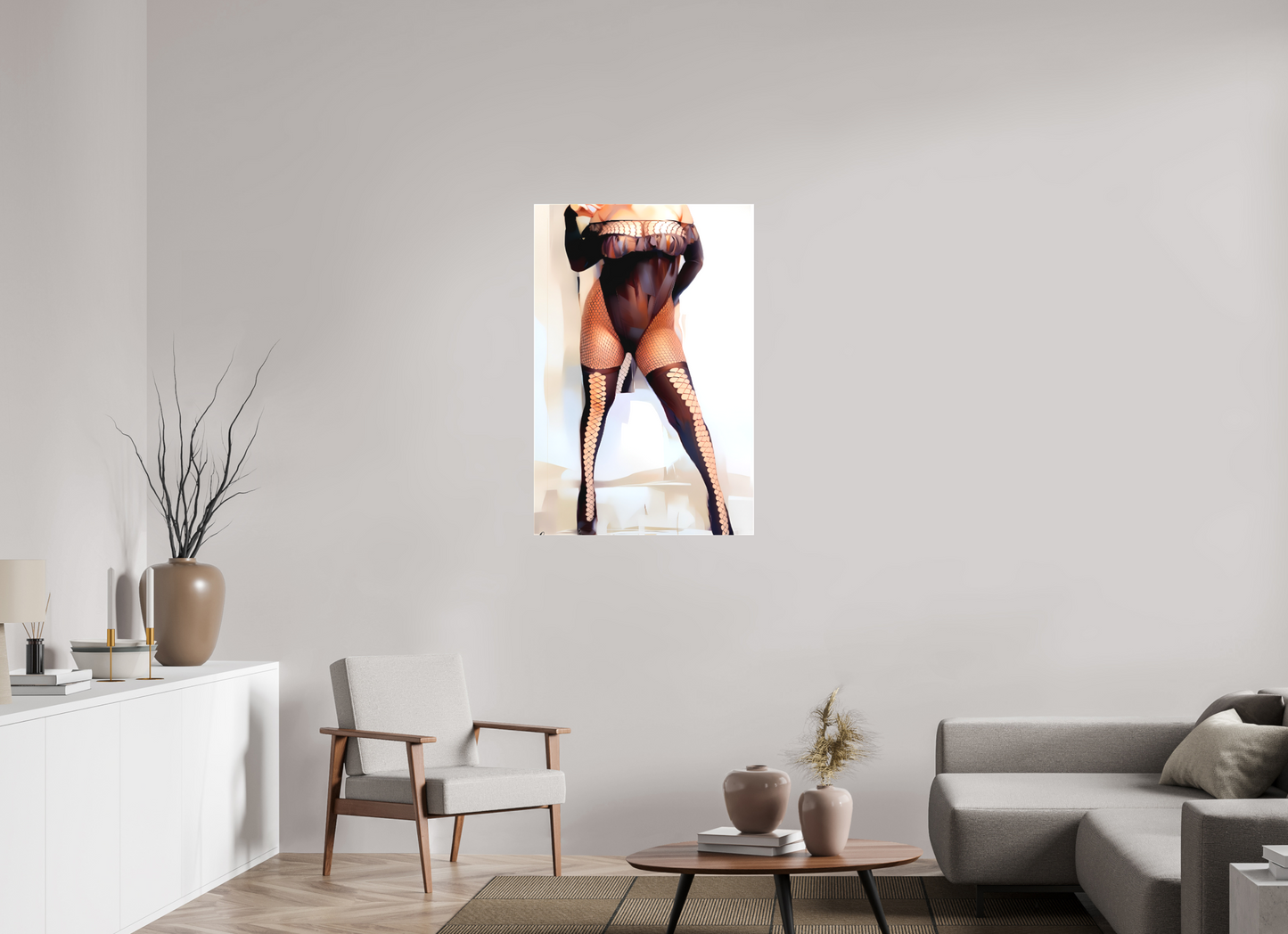 70 x 105,8 cm, TOILE MATTE Éclat Graphique – Ombres et Lumière du Glamour