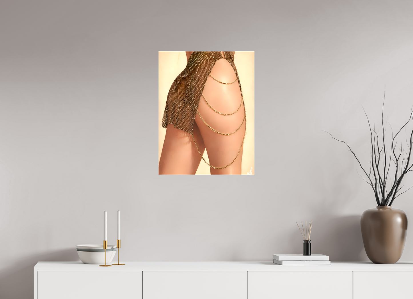 50 x 64,8 cm, Toile brillante Éclat Doré - Maille d'Or