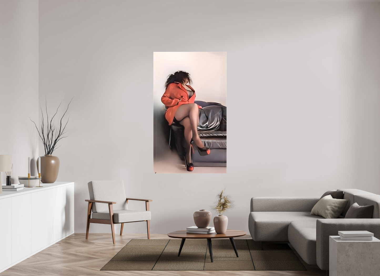 100 x 166,7 cm, TOILE MATTE Le Secret Écarlate