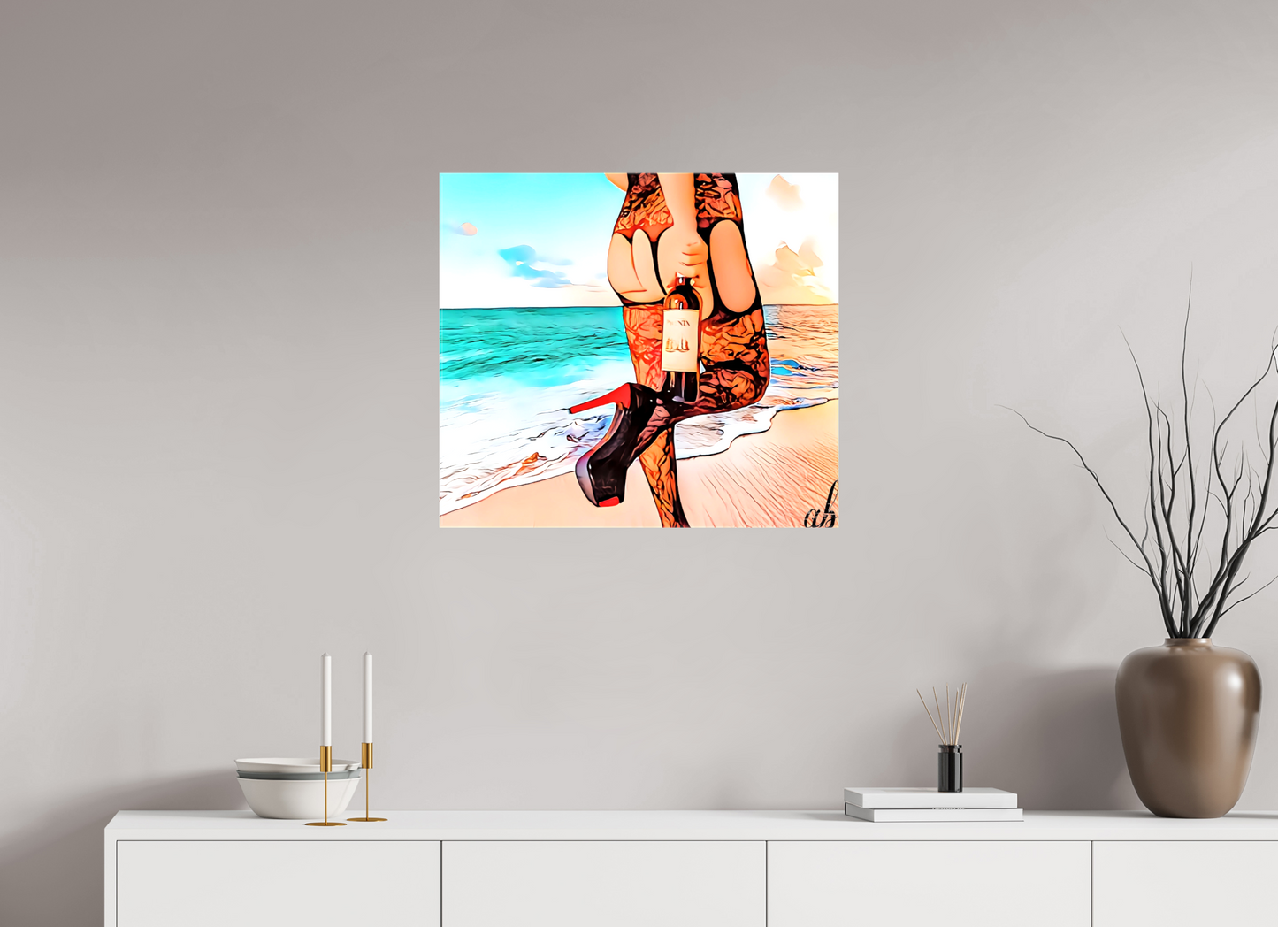 67,7 x 60 cm, Toile brillante Entre deux mondes