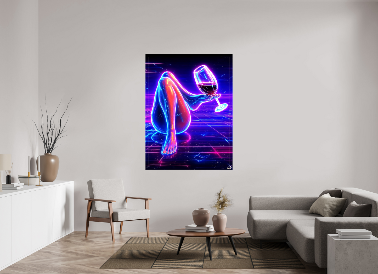 120 x 160 cm, Toile brillante Ivresse Électrique