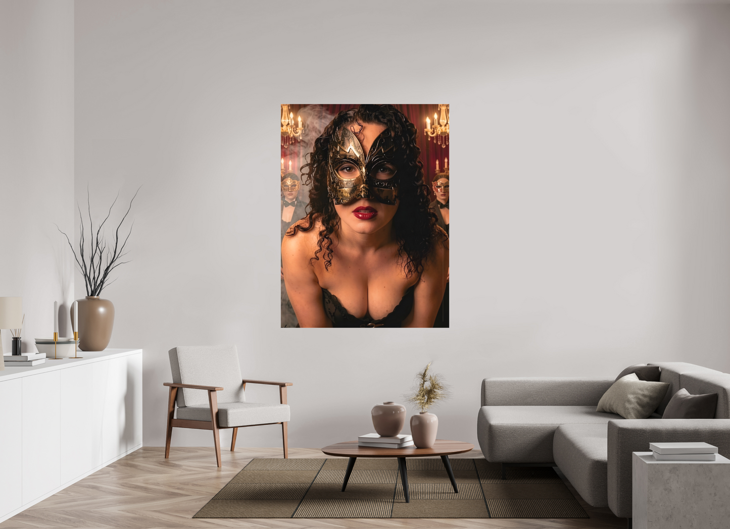 120 x 160 cm, Toile matte Le Bal des Ombres