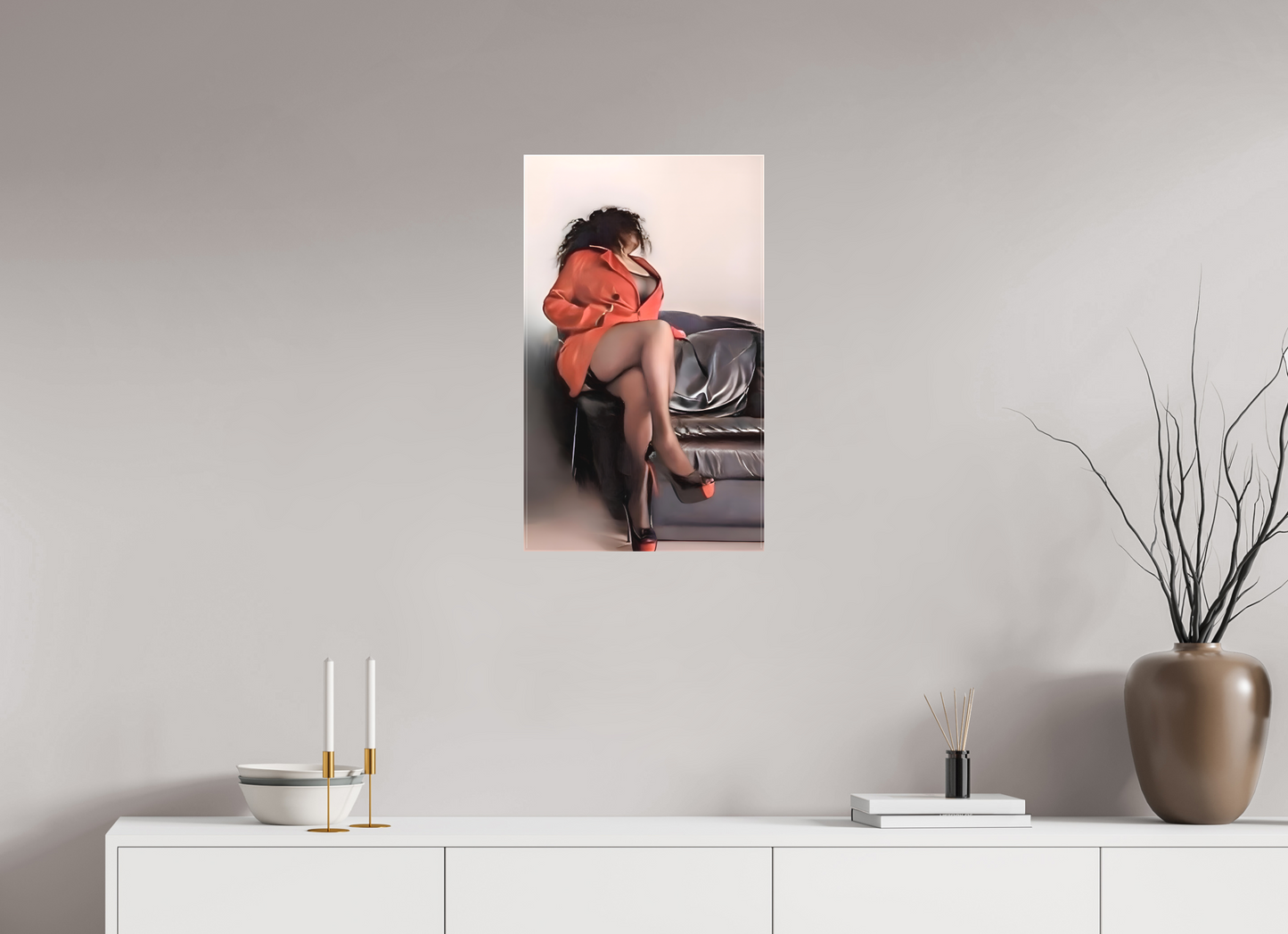 40 x 66,7 cm, TOILE MATTE Le Secret Écarlate