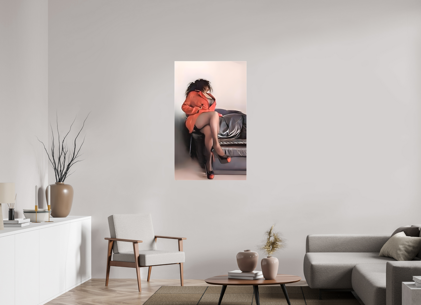 70 x 116,7 cm, TOILE MATTE Le Secret Écarlate