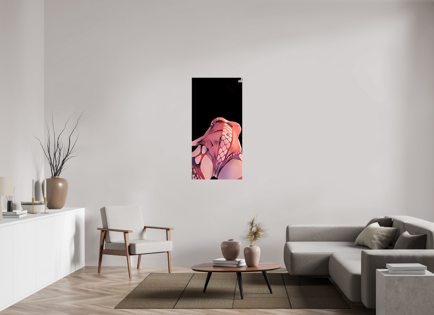 60 x 122 cm, Toile brillante Là où naît le feu