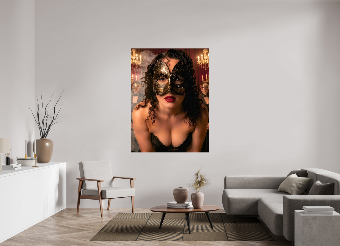 120 x 160 cm, Toile brillante Le Bal des Ombres