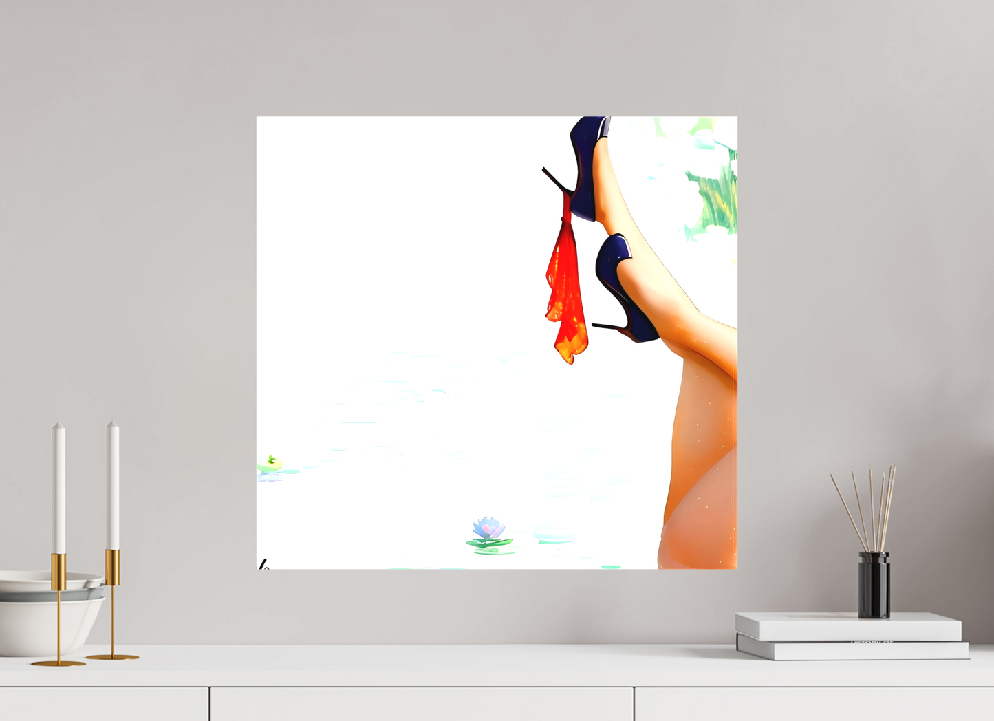 53,2 x 50 cm, TOILE MATTE Nymphéa Glamour