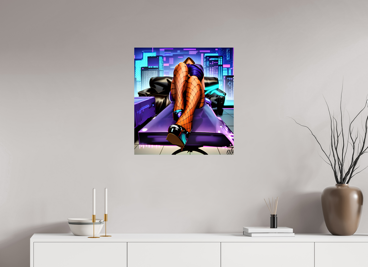 60 x 64,6 cm, Format Photo Neon Seduction