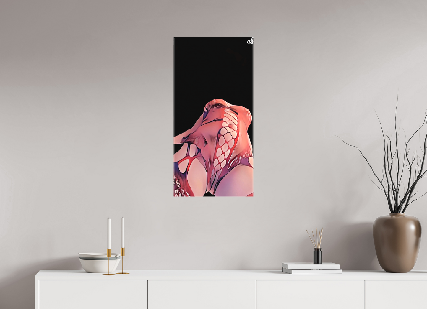 40 x 81,3 cm, Sublimation textile Là où naît le feu