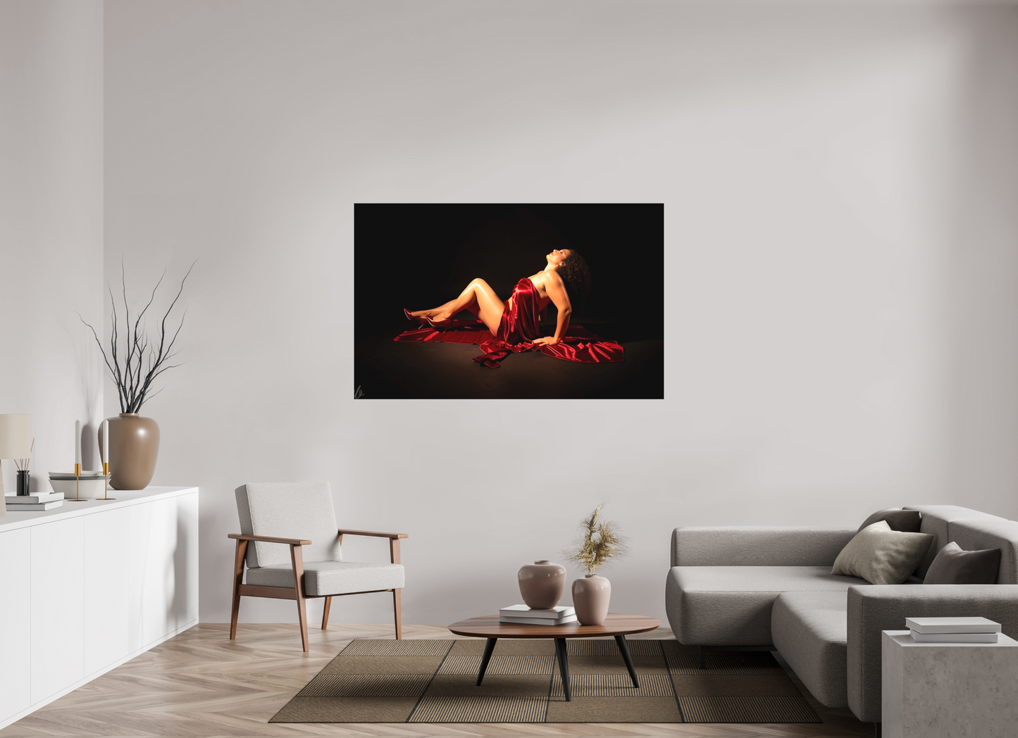 158,8 x 100 cm, Toile matte La Reine de Minuit