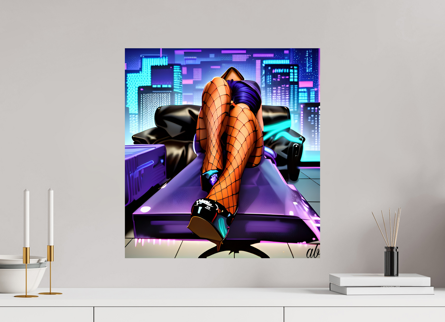 50 x 53,9 cm, Format Photo Neon Seduction