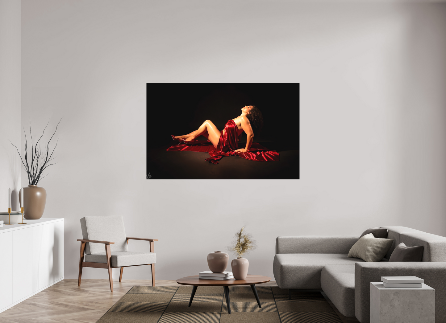 174,7 x 110 cm, Toile matte La Reine de Minuit