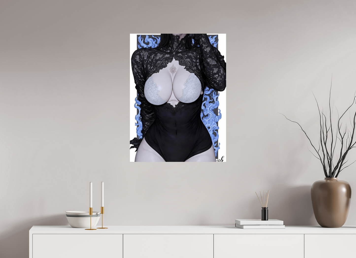 60 x 80 cm, Photo Print On Fuji Crystal DP II Ombres de Dentelle – La Force du Féminin