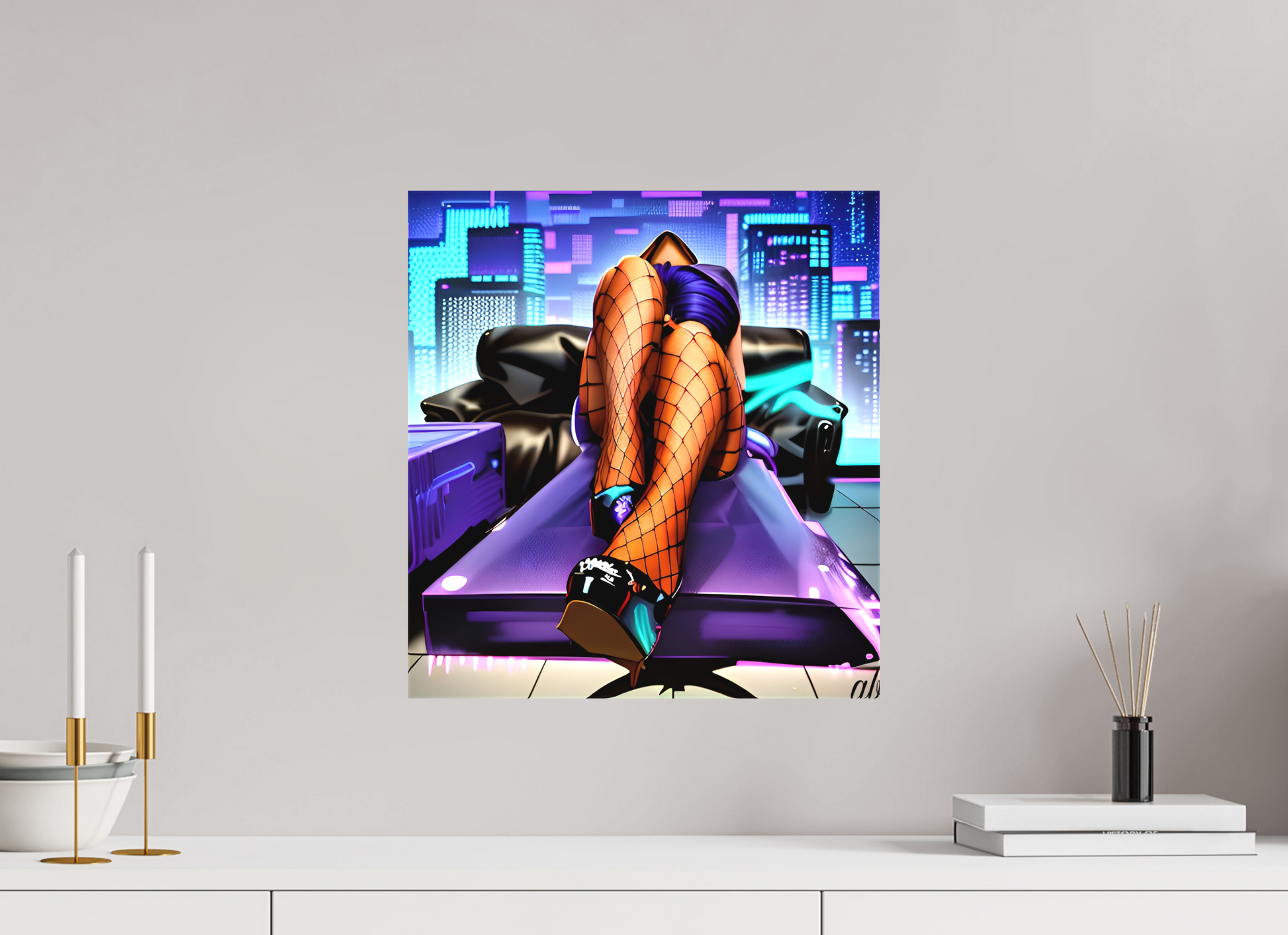 40 x 43,1 cm, Toile Sublimation textile Neon Seduction