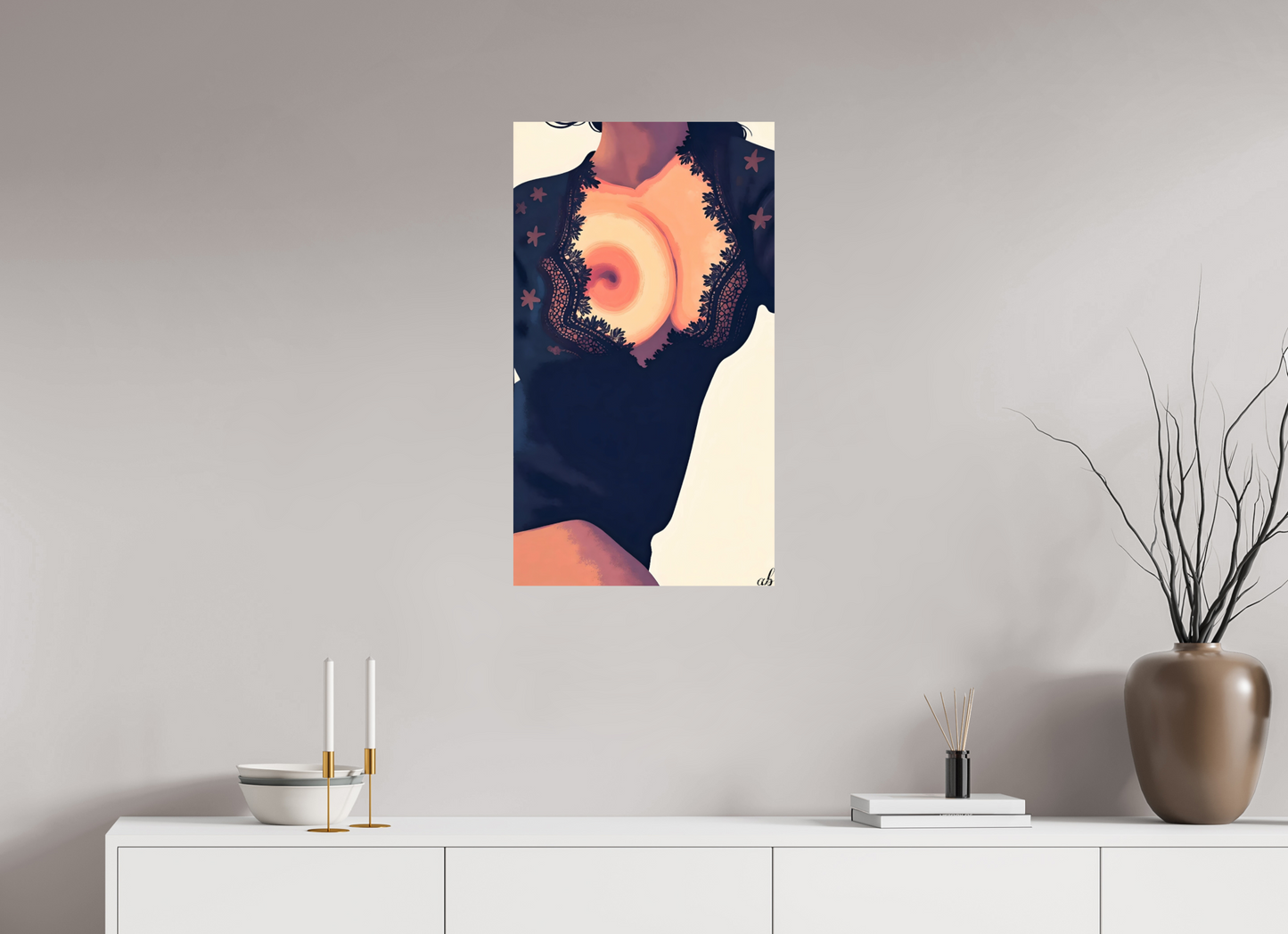 45 x 80 cm, Photo Print On Fuji Crystal DP II Éclat Intime – Dentelle & Désir