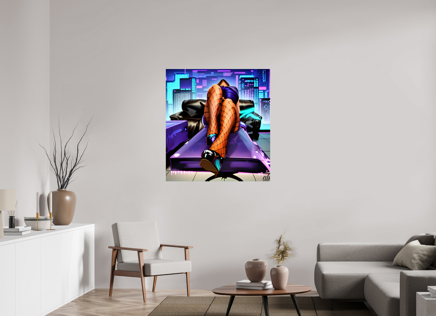 100 x 107,7 cm, Format Photo Neon Seduction