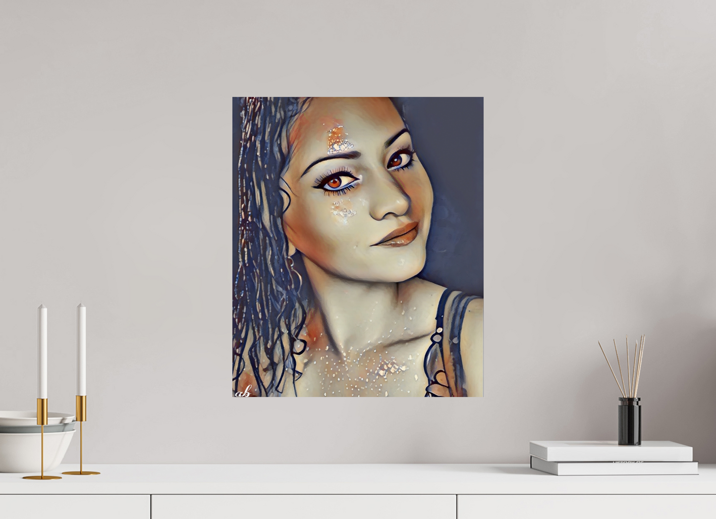 40 x 47,8 cm, Photo Print On Fuji Crystal DP II Regard Étoilé – Portrait Onirique