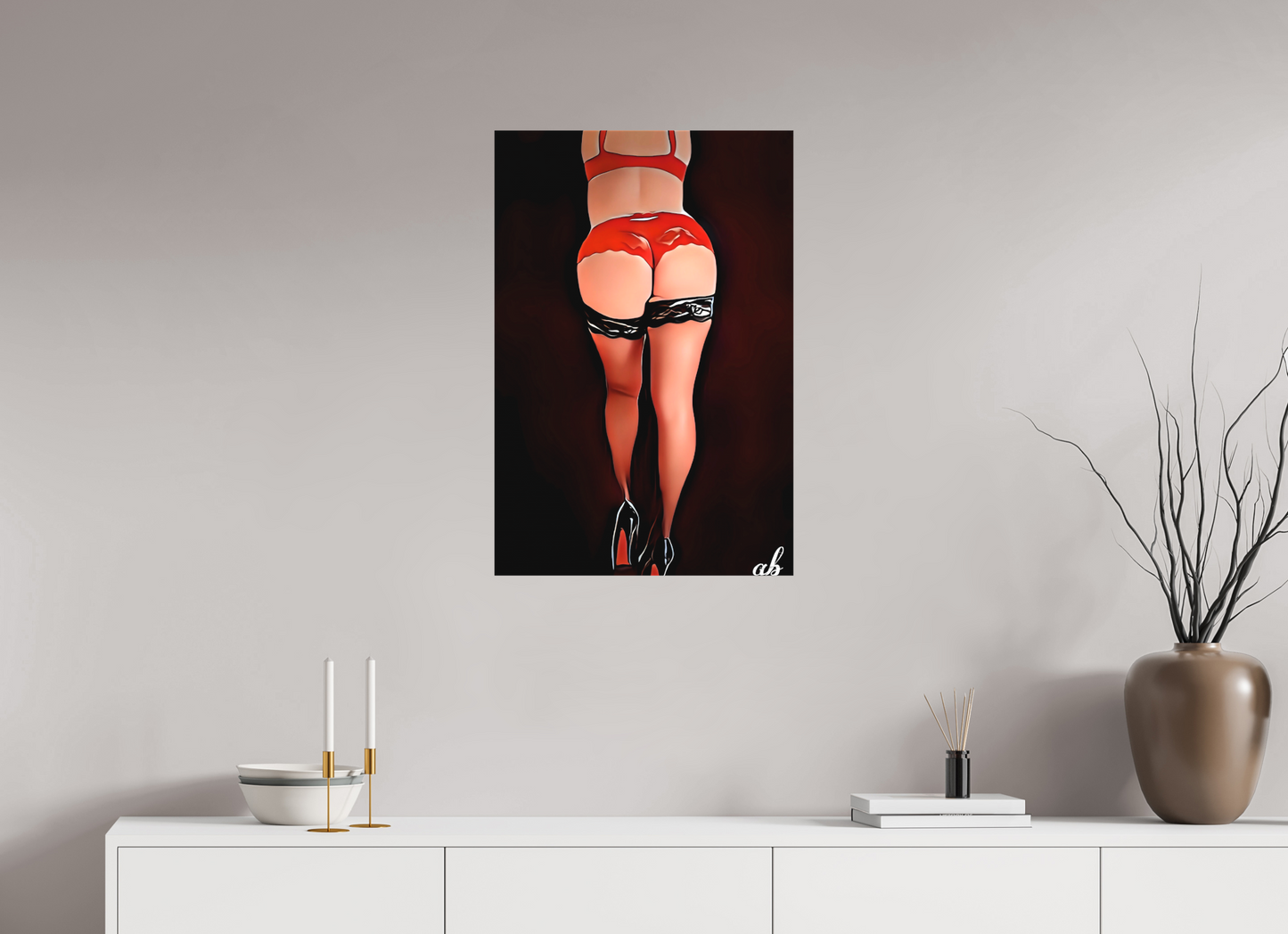 50 x 75 cm, Sublimation textile The Scarlett pause