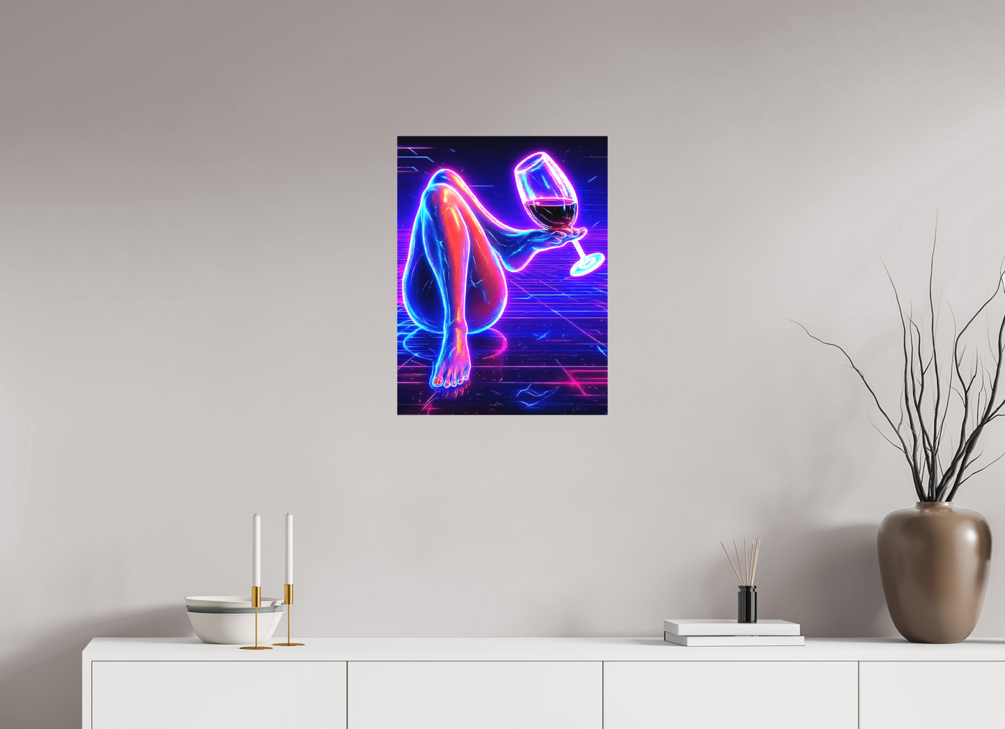 45 x 60 cm, TOILE MATTE Ivresse Électrique