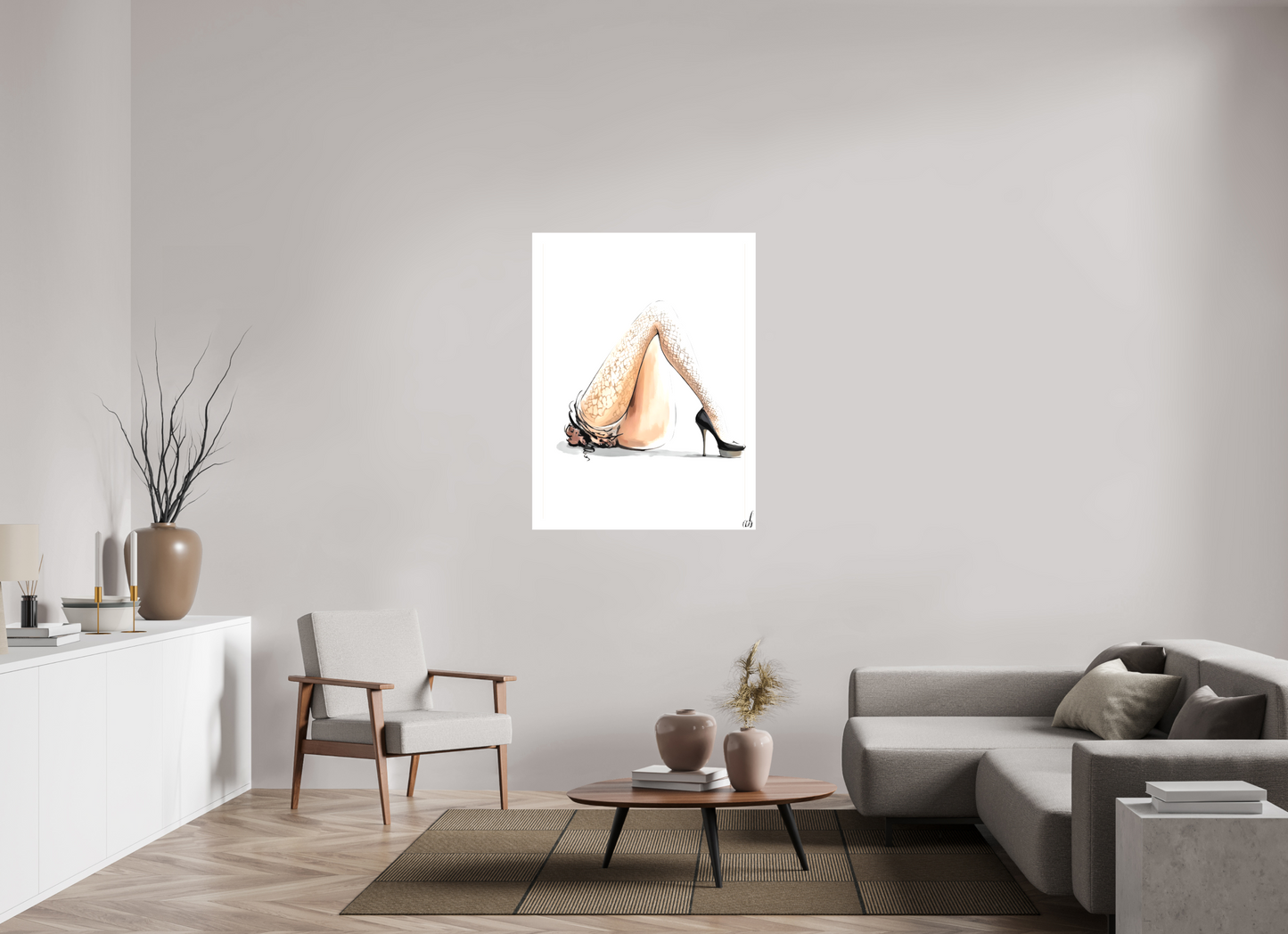 90 x 120 cm, Sublimation textile Lignes Sensuelles & Glamour