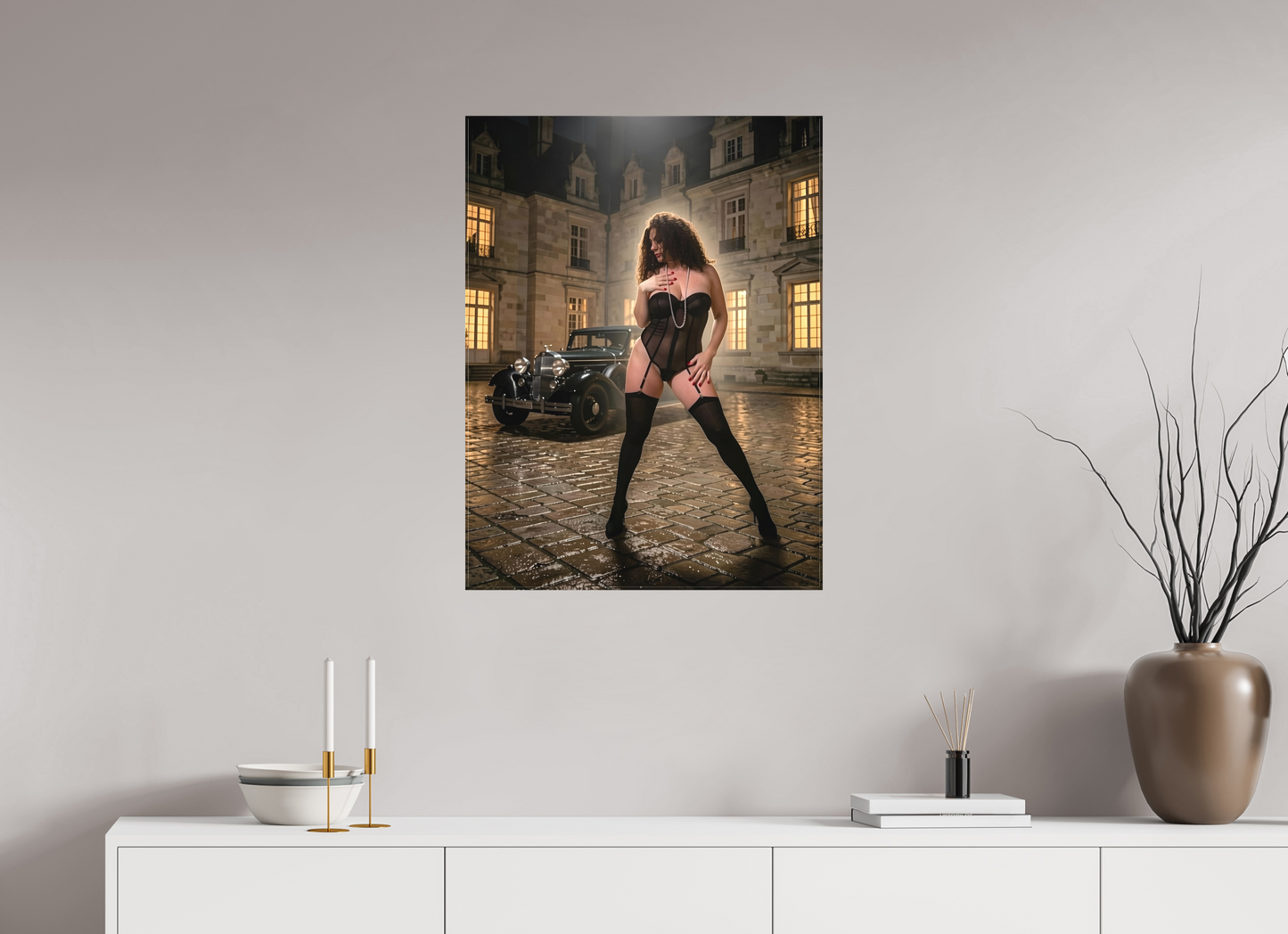 60 x 80 cm, Toile matte La Promesse après Minuit
