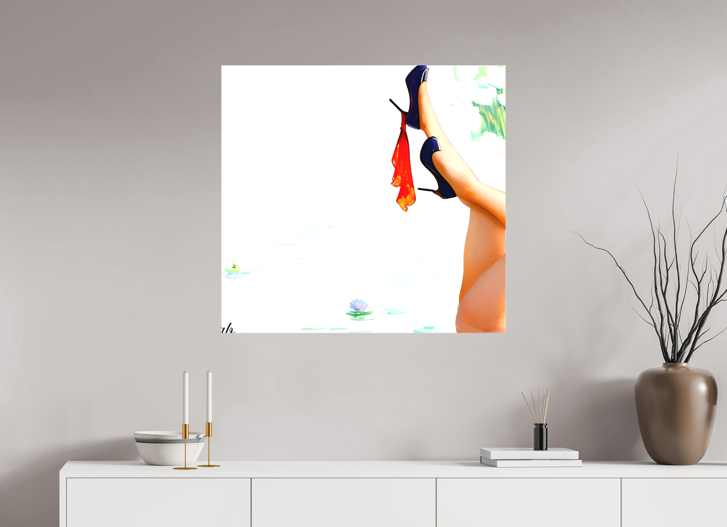 85 x 80 cm, TOILE MATTE Nymphéa Glamour