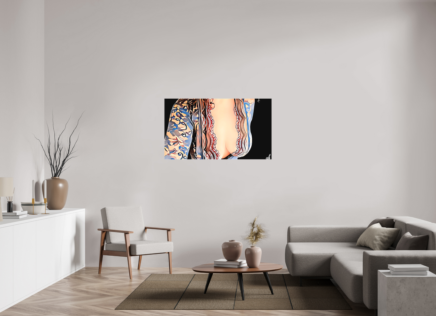 128 x 72 cm, Toile matte Harmonie Sensuelle – L’Art de la Féminité