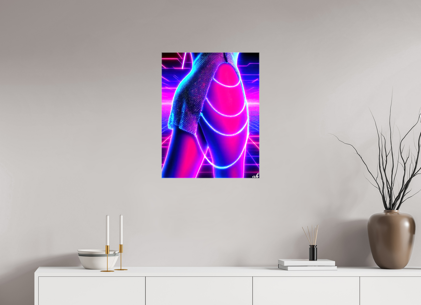 50 x 64,7 cm, Toile brillante Neon Dream